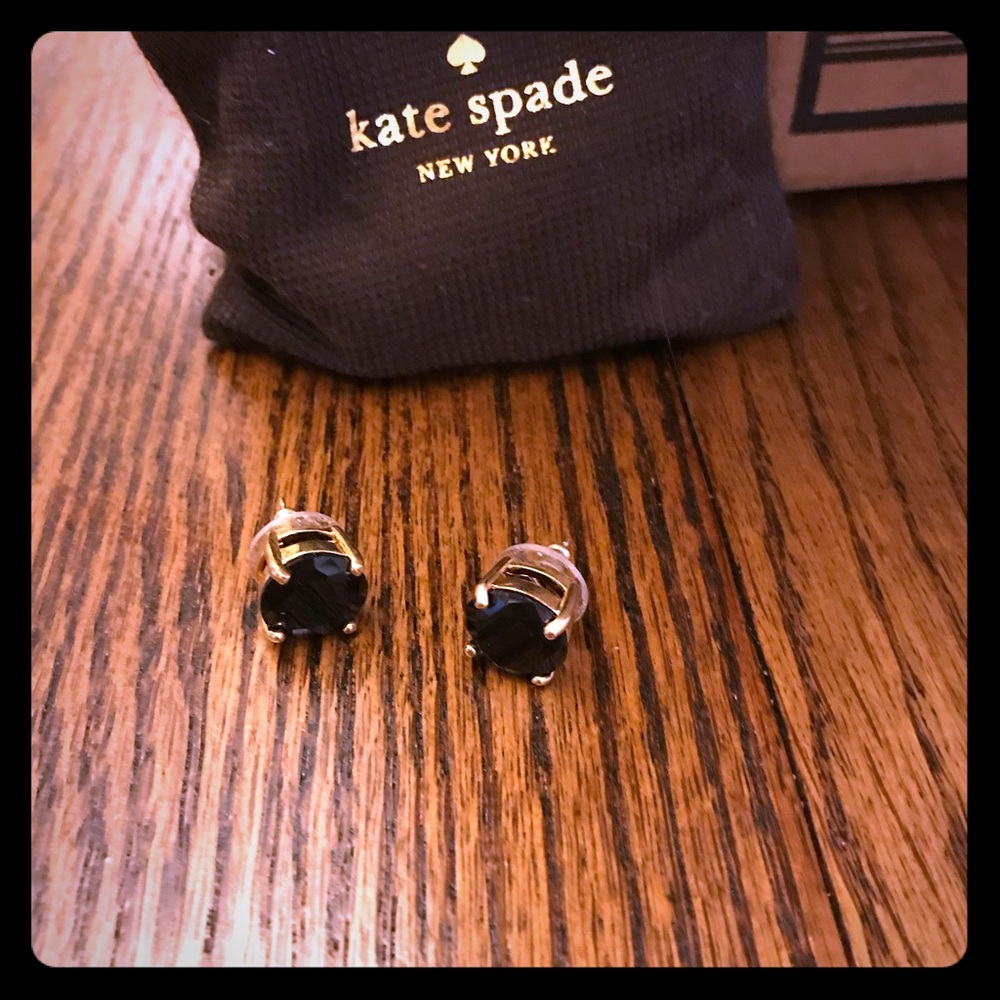 Kate Spade black large studs